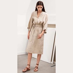 & OTHER STORIES Natural Belted Linen Kaftan Dress
